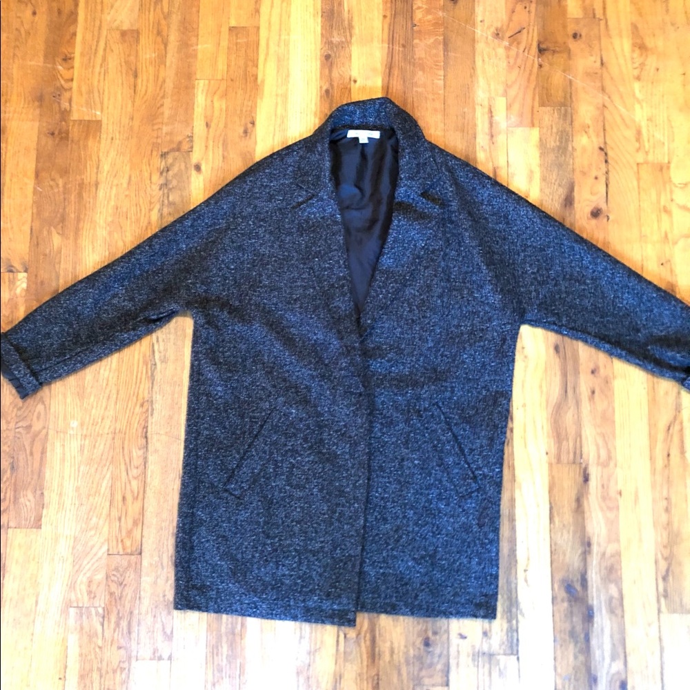 Grey twill coat- size medium